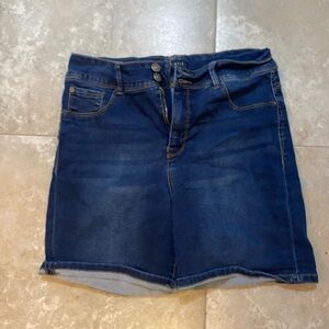 Navy Blue Denim Shorts